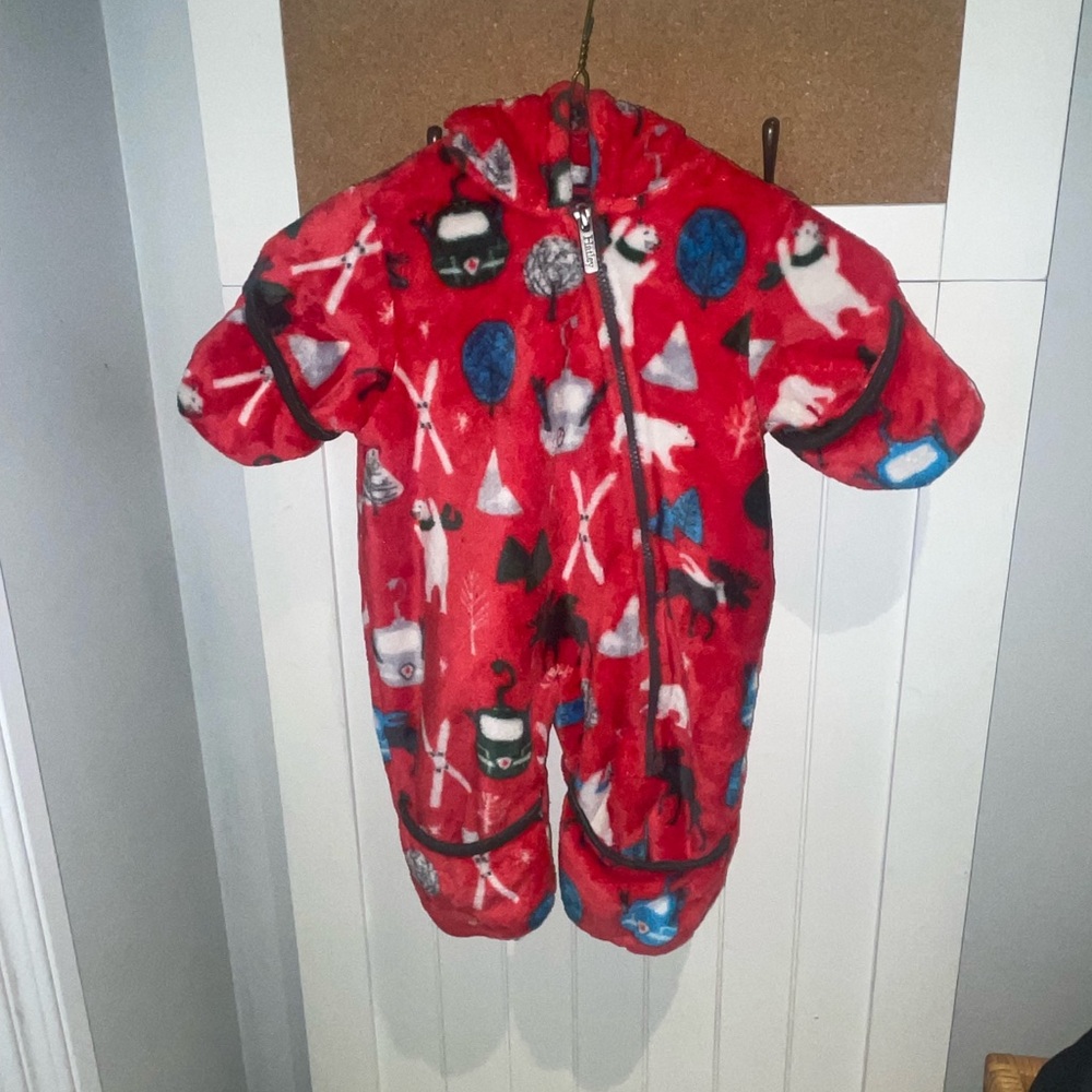 Hatley Red warm bunting 3-6 months super soft